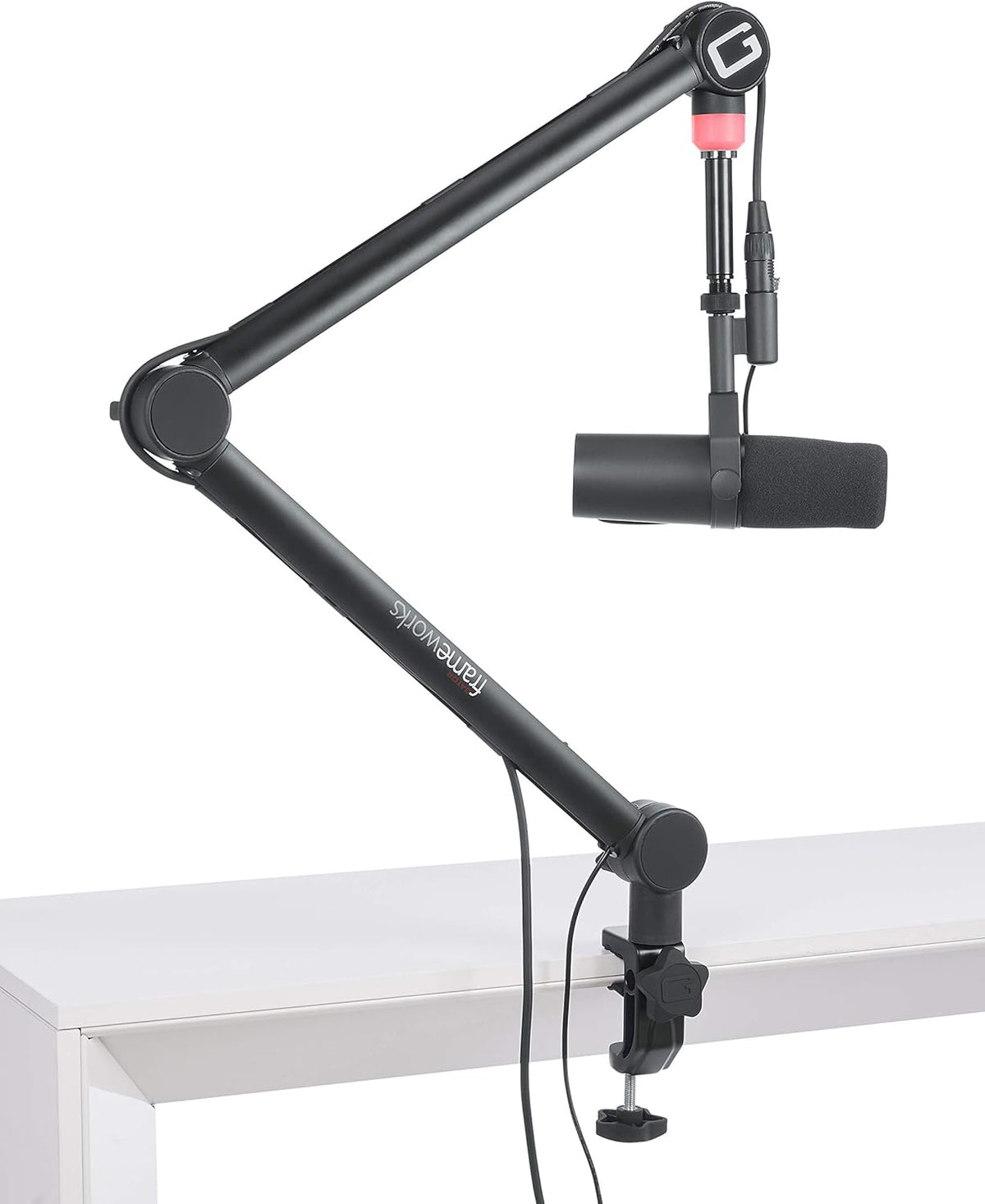 Desktop Broadcast Microphone Boom Stand with On-Air Indicator Light W216