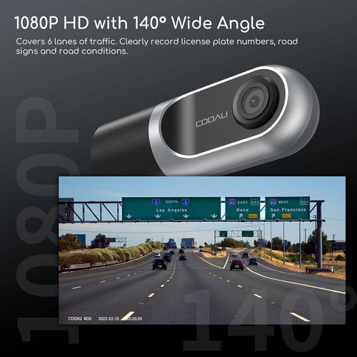 1080P FHD Dash Cam with Infrared Night Vision, Supercapacitor, Pack of 2 N40698