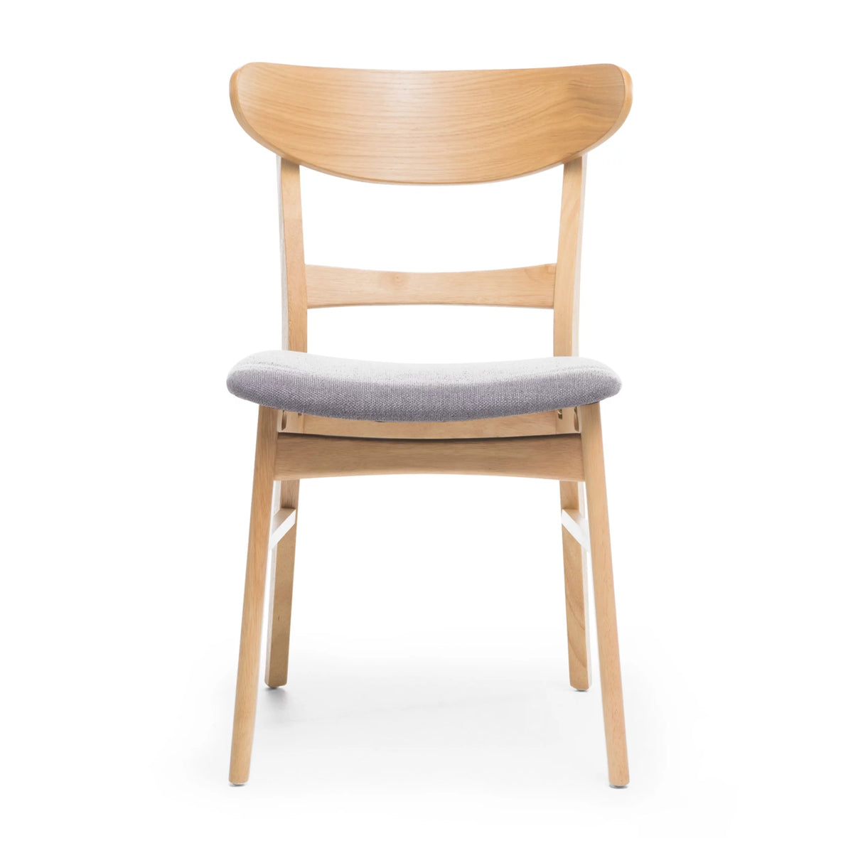 Mid Century Modern Fabric Upholstered Wood Dining Chairs, Set of 2 J985104