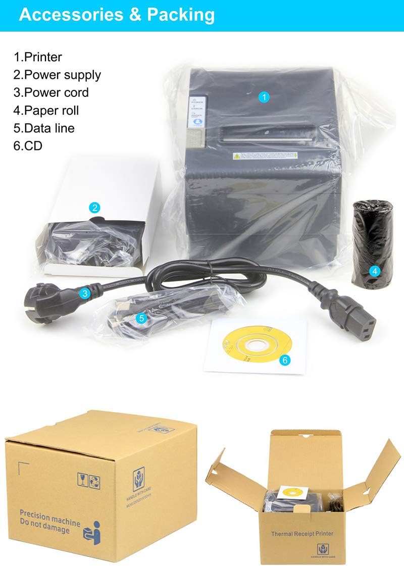 80 MM Thermal Receipt Printer with Auto Cutter H962