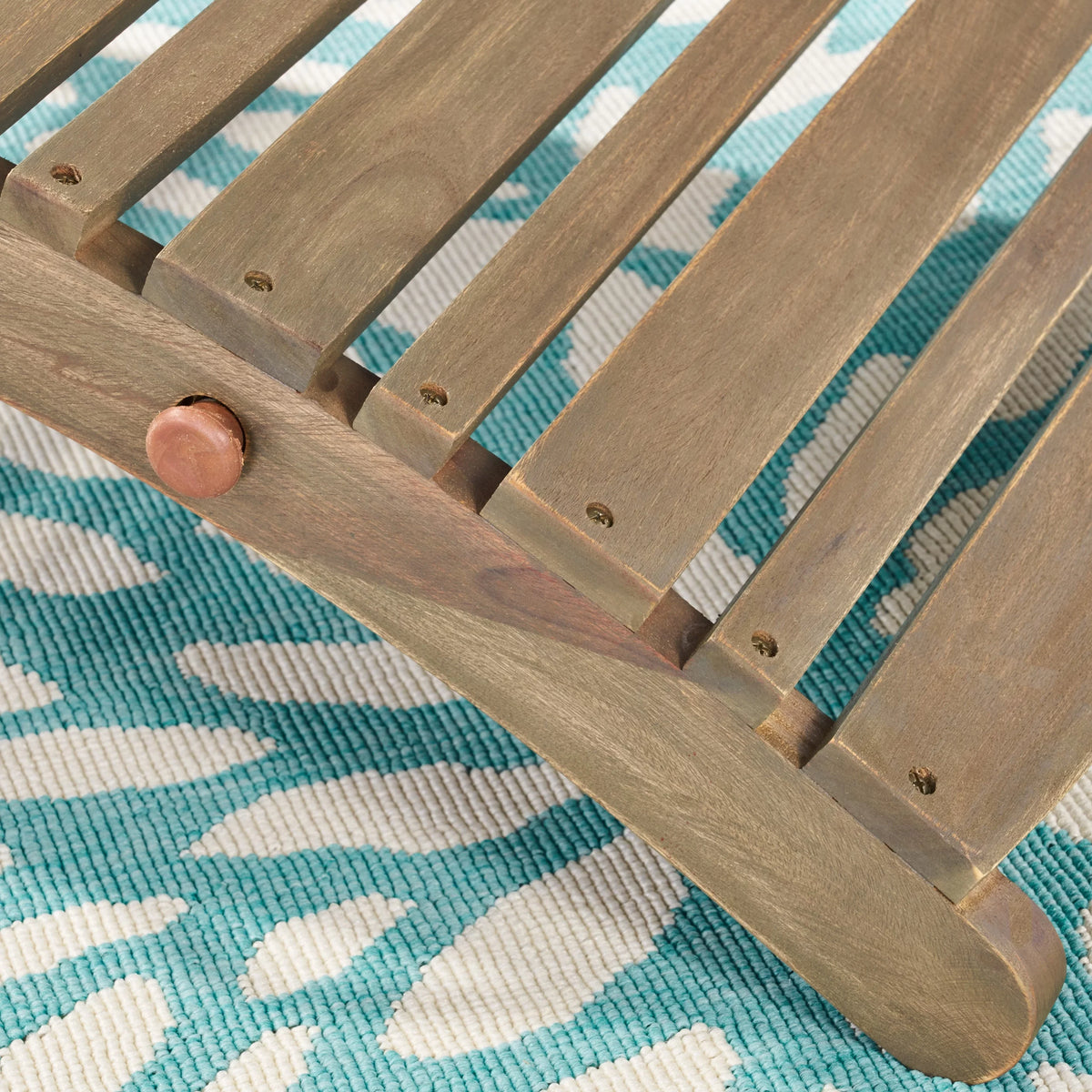 Gray Acacia Wood Foldable Chaise Lounge L4500
