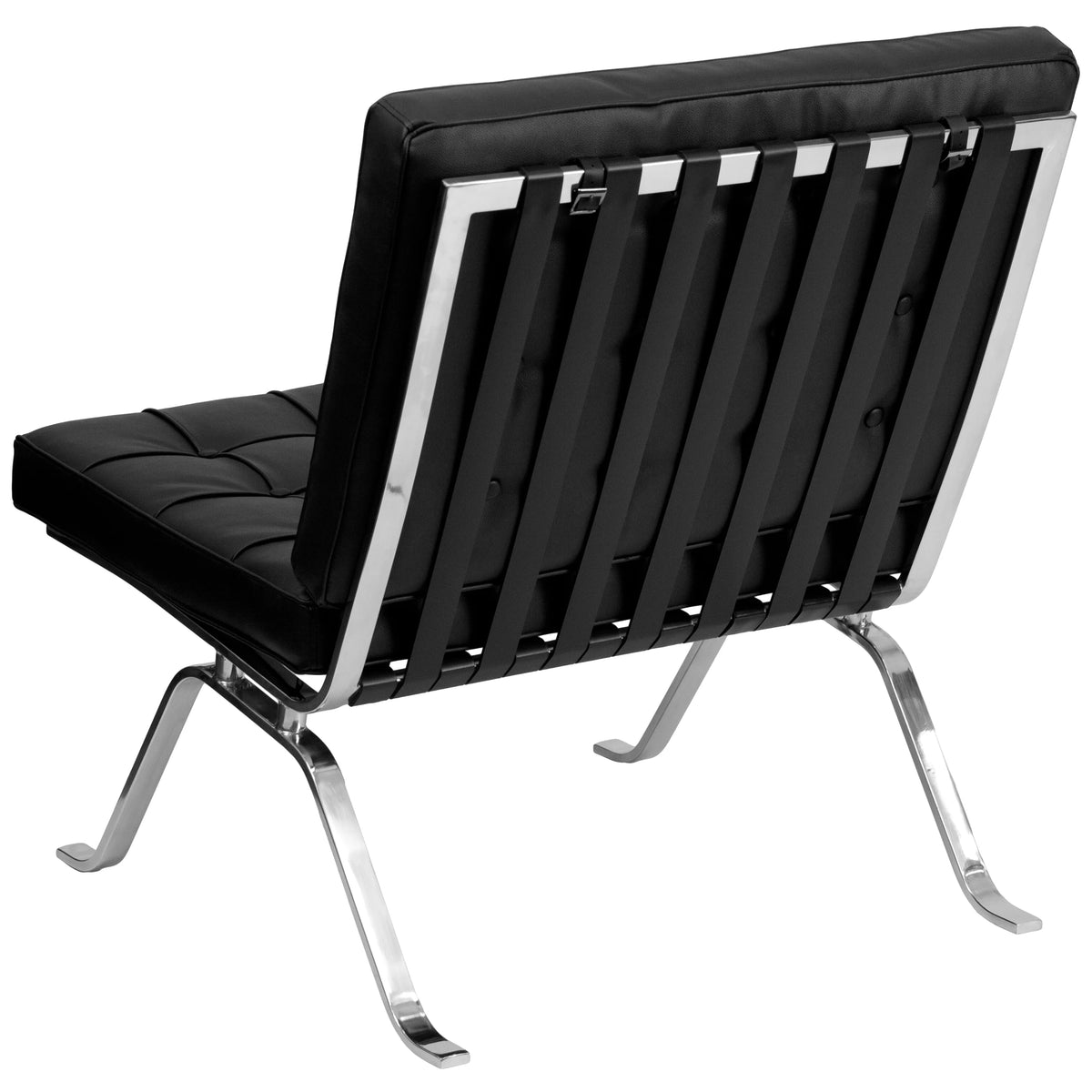 Black LeatherSoft Lounge Chair with Curved Legs F29641