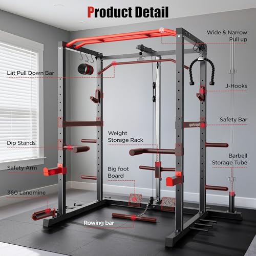 1600lbs Multi-Function Power Cage with Cable Crossover System I5160