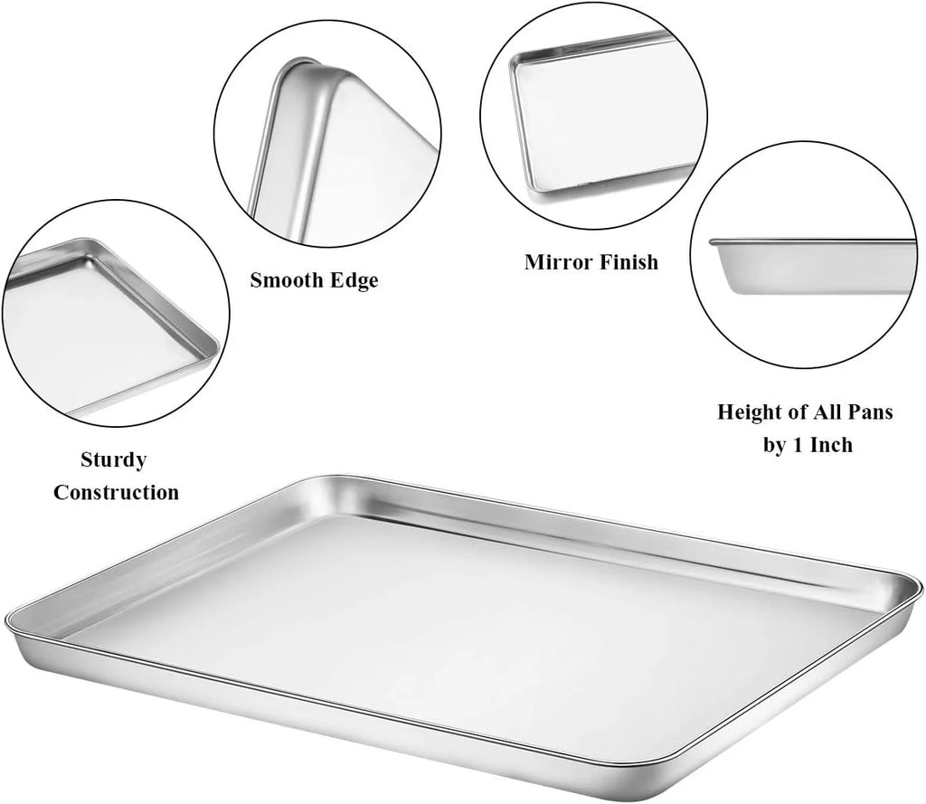 Stainless Steel Baking Sheet with Rack Set 16 x 12 Inch E996914