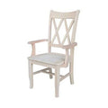 Ivory Solid Wood Arm Chair S739773