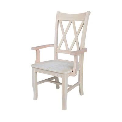 Ivory Solid Wood Arm Chair S739773