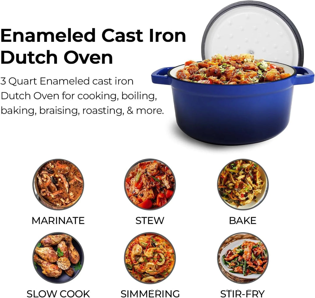 Enameled Cast Iron Cookware Set D830946
