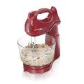 Red 6 Speeds Stand and Hand Mixer Q265544