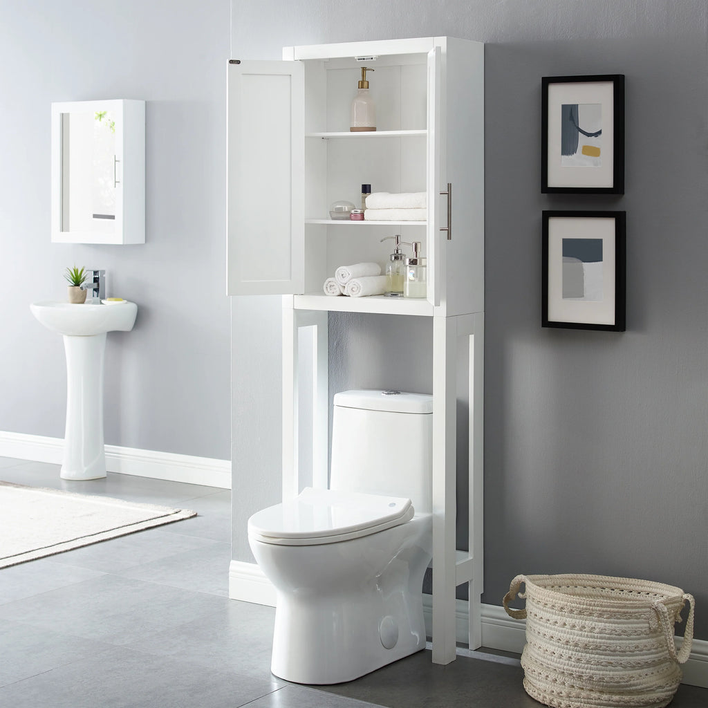 White/Nickel Wood/Metal Spacesaver F85779