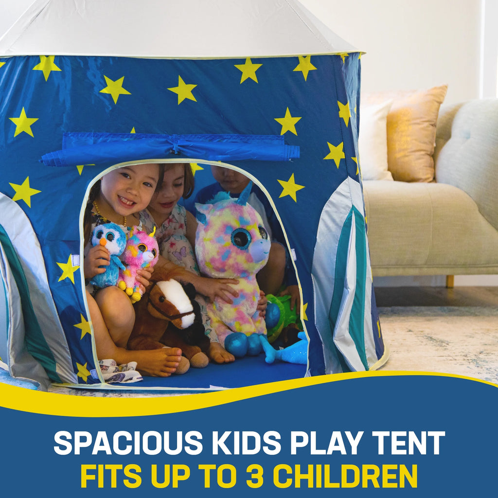 Blue and Gray Polyester Child Play Tent R60486