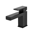 Matte Black Single-Hole Single-Handle Bathroom Faucet with Drain P465