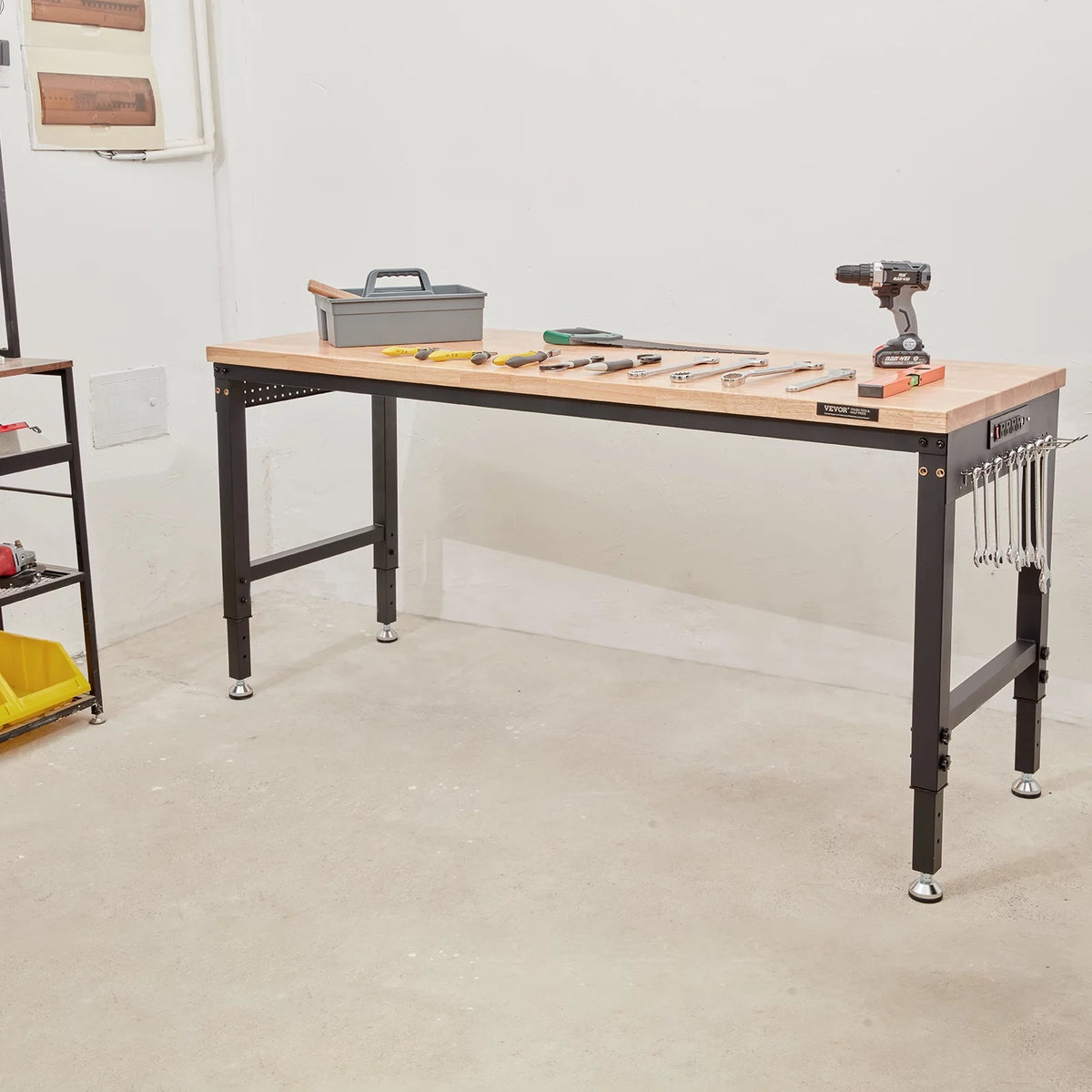 Adjustable 72" L X 25" W Workbench with Universal Wheels, 3000 LBS Load Capacity Q295838