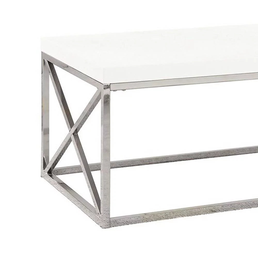 Glossy White Laminate Coffee Table I588