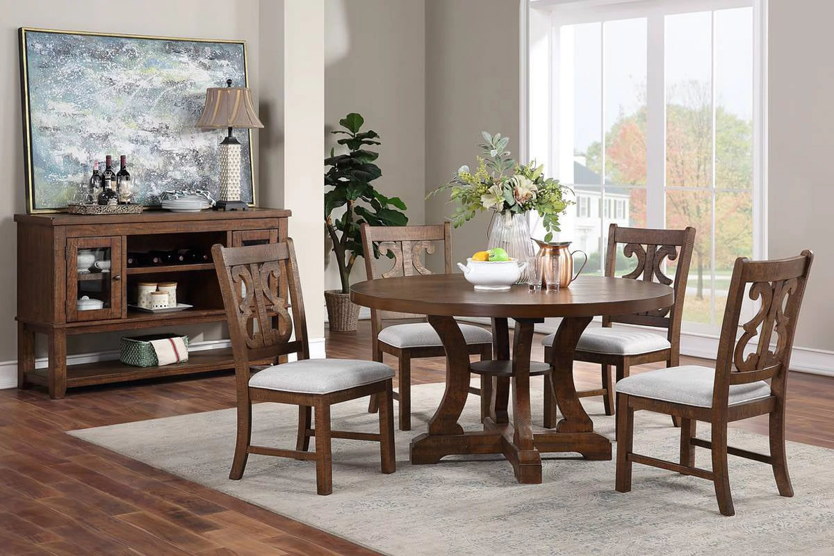 Set of 2 Wooden Cushion Seat Chairs L150899