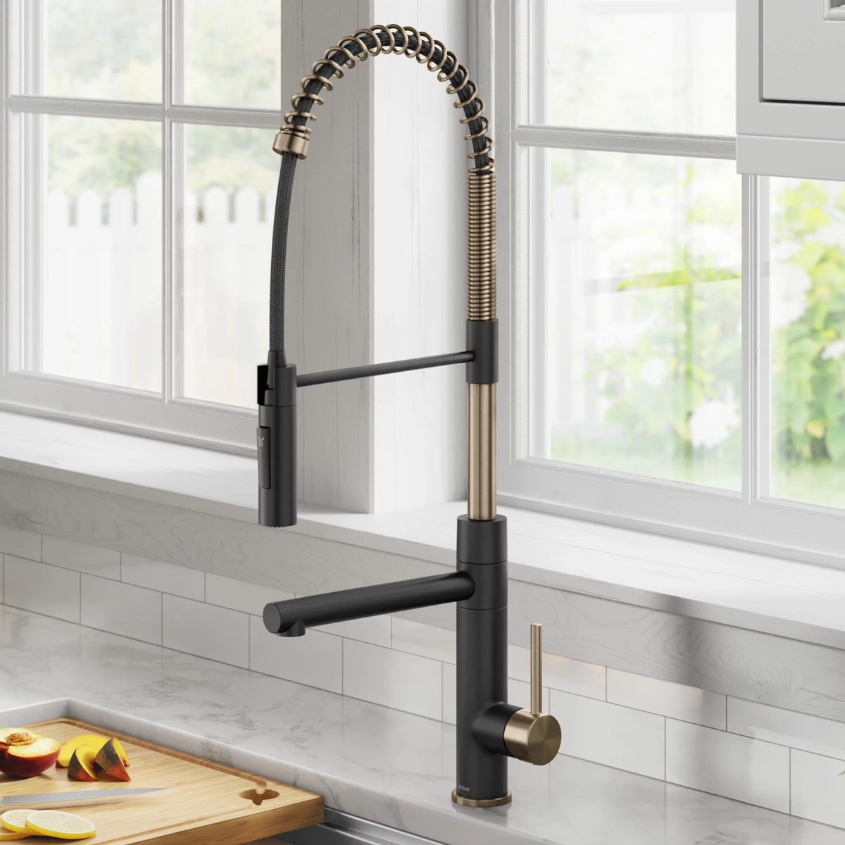 Commercial Style Pull-Down Single Handle Kitchen Faucet with Pot Filler P505