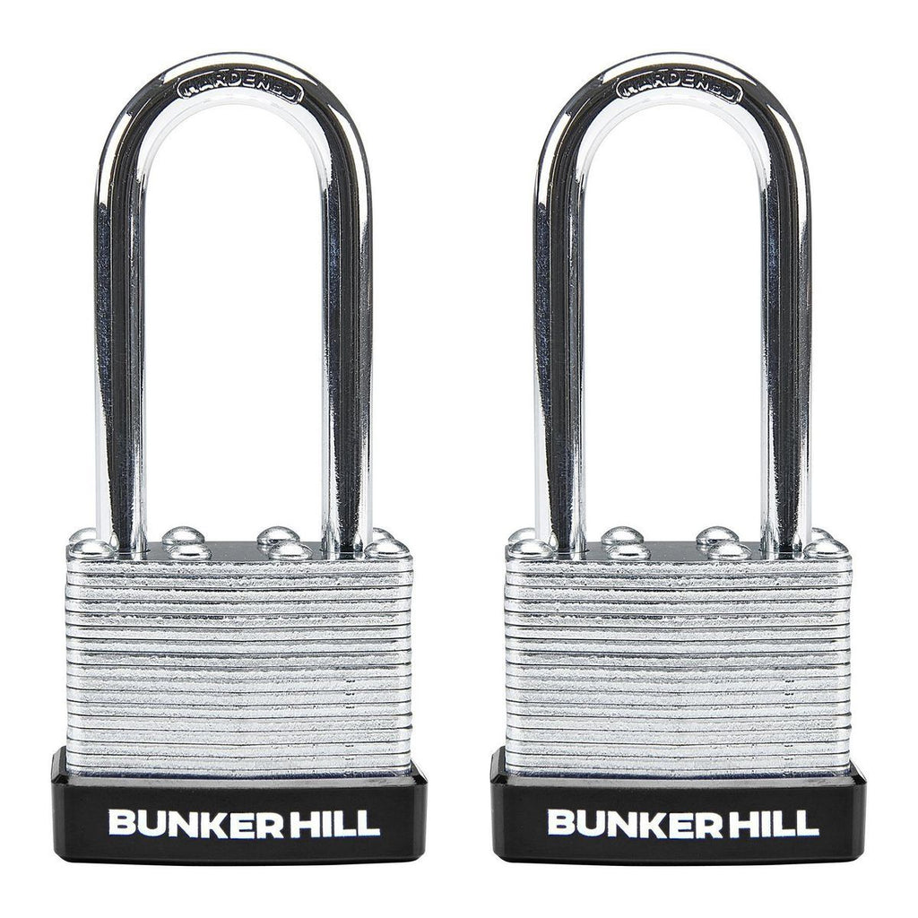 1-1/2 in. Laminated Steel Padlock with Long Shackle, 2 Pack R585739