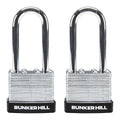1-1/2 in. Laminated Steel Padlock with Long Shackle, 2 Pack R585739