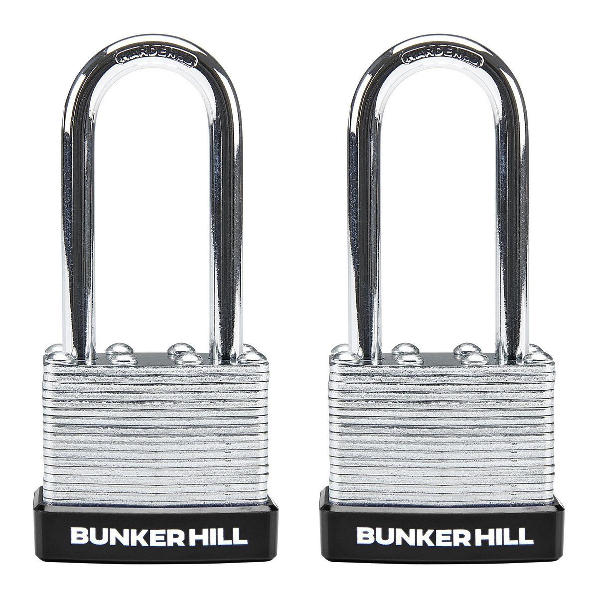 1-1/2 in. Laminated Steel Padlock with Long Shackle, 2 Pack R585739
