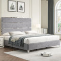 Queen Size Upholstered Platform Bed with Headboard P243