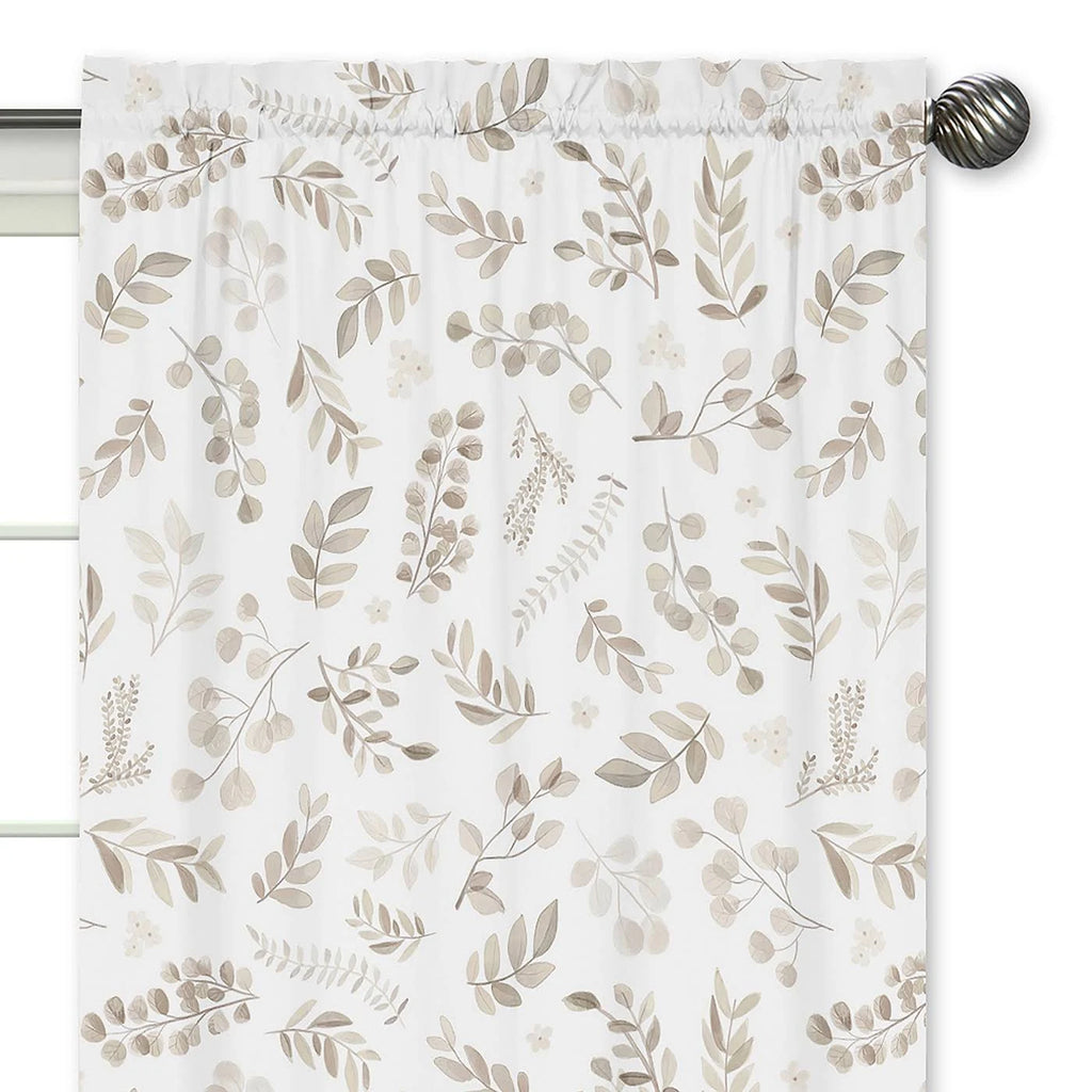 Botanical Taupe Window Panels, Set of 2 Z7249