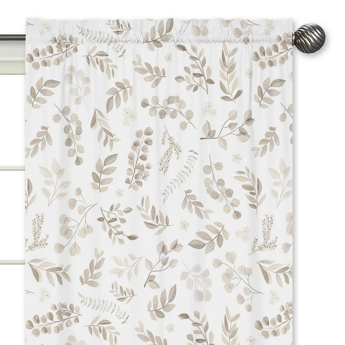 Botanical Taupe Window Panels, Set of 2 Z7249