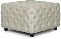 White Sherpa Ottoman Bench Q8915