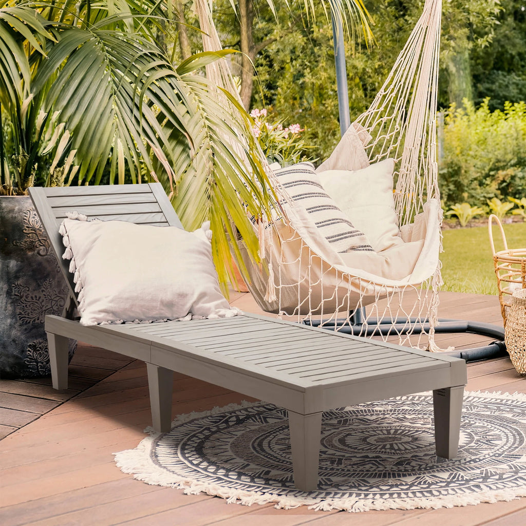 Adjustable Black Patio Lounge Chair I362328