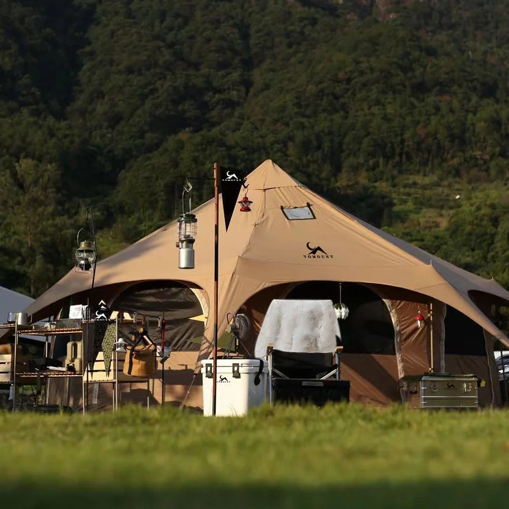 Canvas Tent with Stove Jack 16.4ft Dia R8737