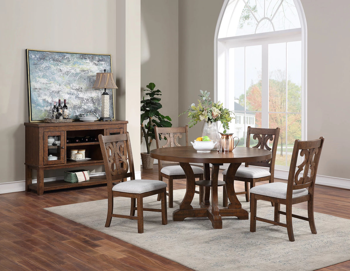 Set of 2 Wooden Cushion Seat Chairs L150899