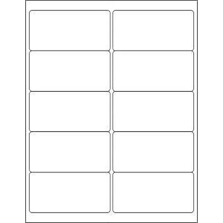 10000 Pack Blank Laser Labels 4x22 x 2x22 (10-up) O8569