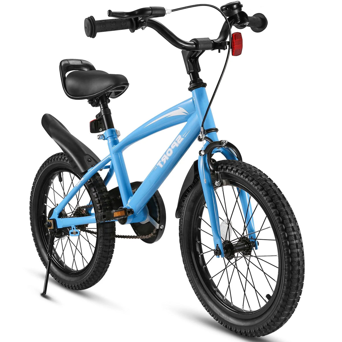 16 Inch Blue Kids Bike with Training Wheels C6276