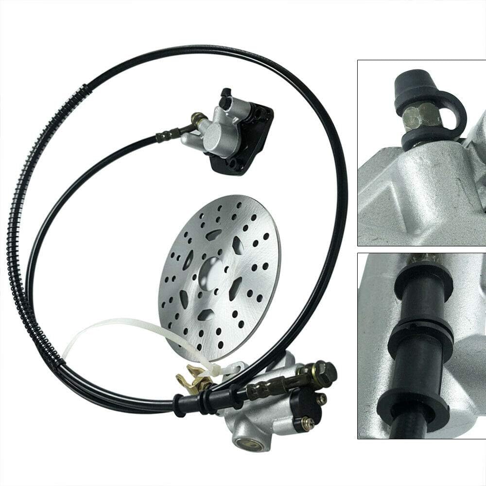 Rear Hydraulic Brake Caliper Assembly and Disc Rotor Kit Pack of 2 E617