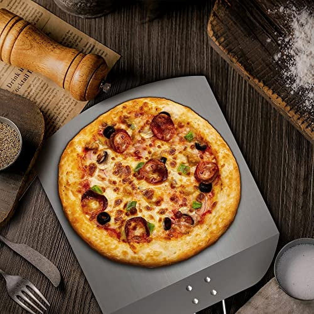 Metal Pizza Peel 13x9.5 inch Set with Fordable Handle X79364