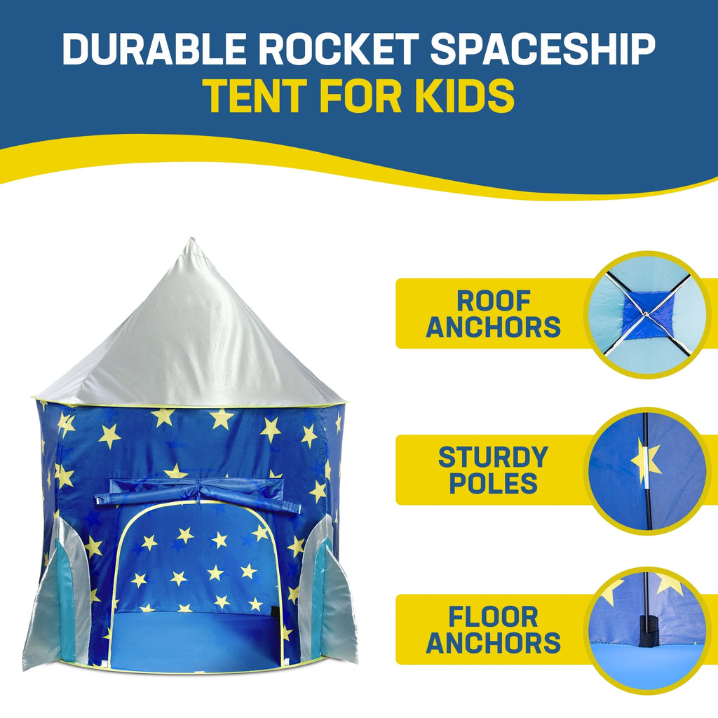 Blue and Gray Polyester Child Play Tent R60486