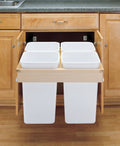 Four 27 Quart Top Mount Waste Containers W886