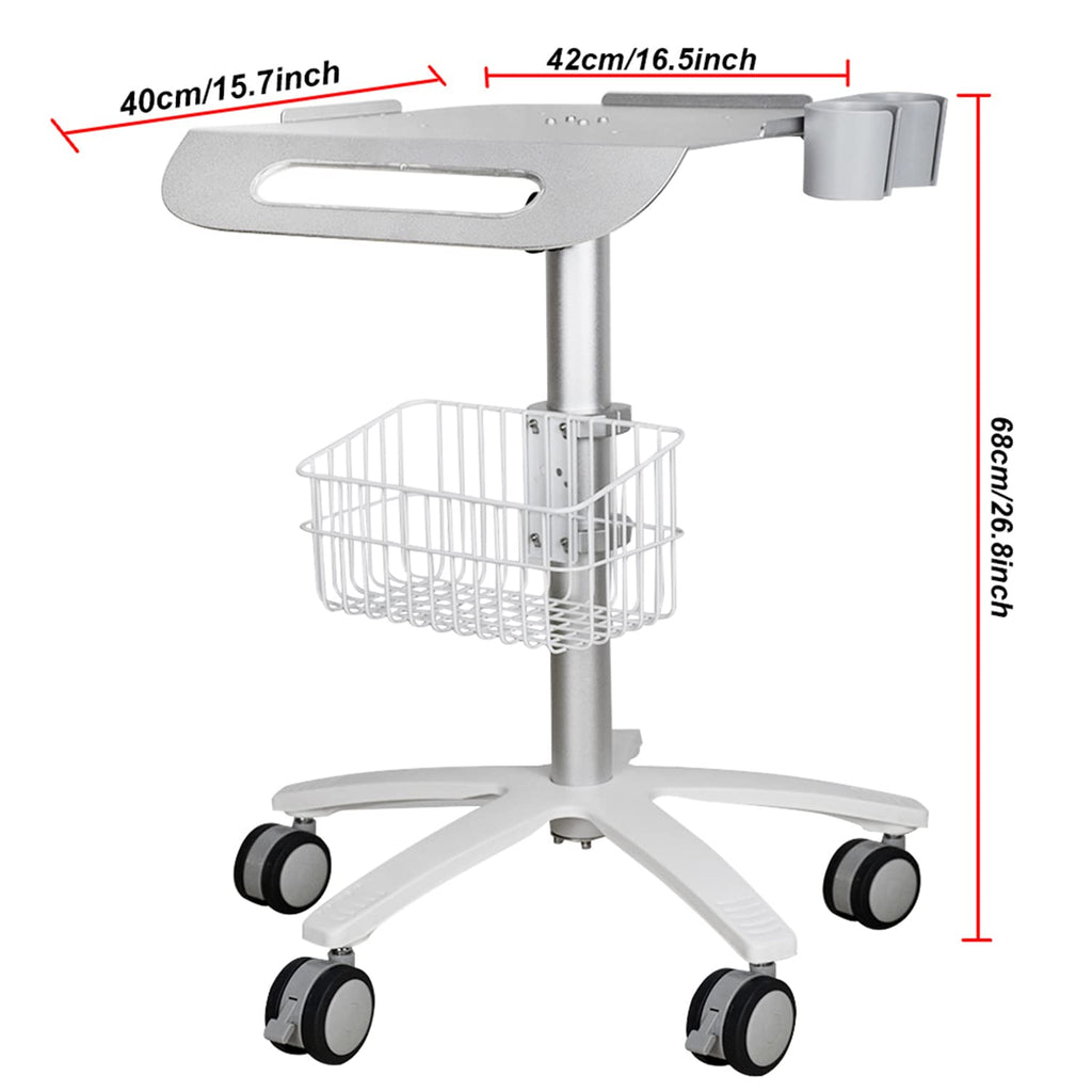 Mobile Trolley Rolling Cart with Basket and Large Tabletop X979542