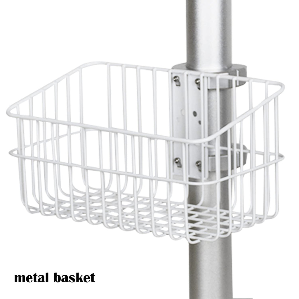 Mobile Trolley Rolling Cart with Basket and Large Tabletop X979542