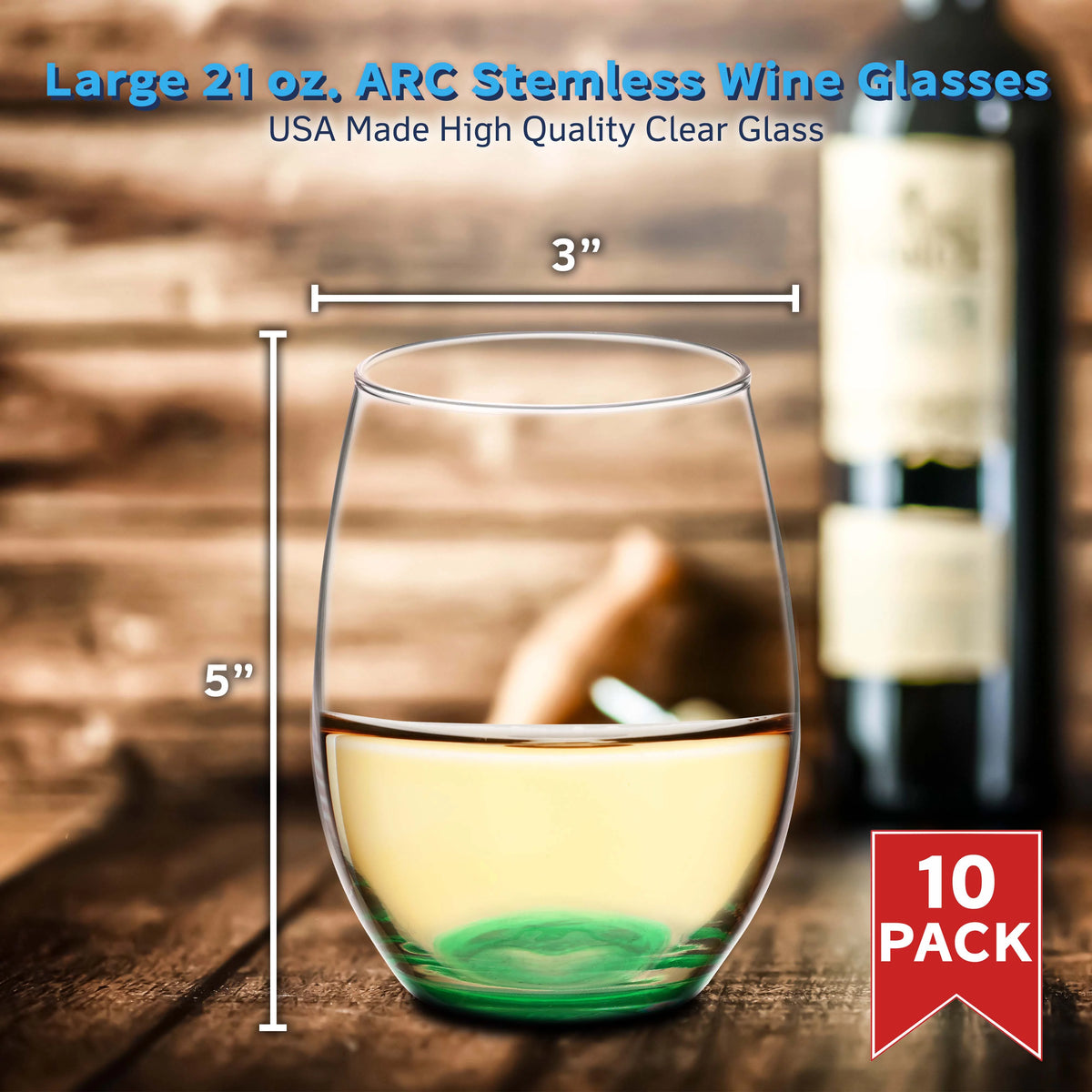 Stemless Wine Glasses Set V793
