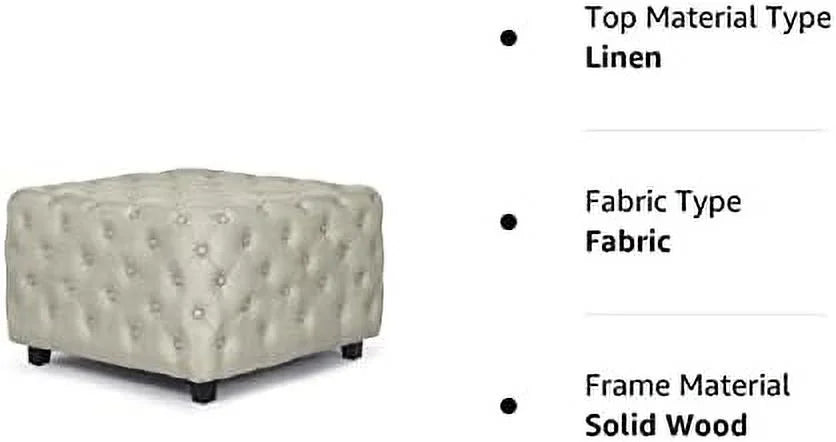 White Sherpa Ottoman Bench Q8915