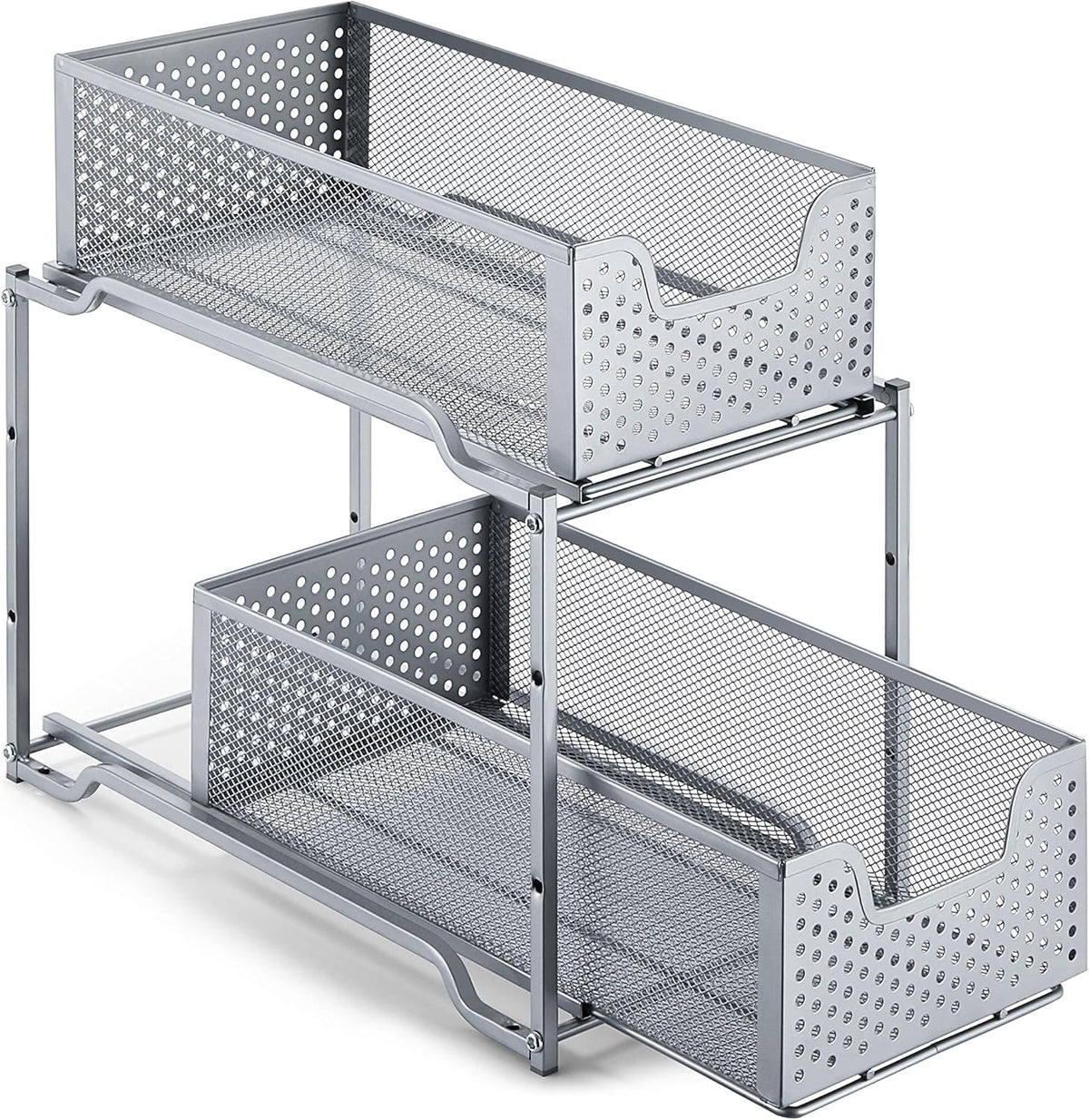 Bronze Stackable 2-Tier Under Sink Cabinet Organizer with Sliding Storage Drawer P744