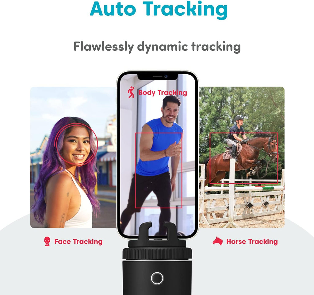Fast Auto Tracking Phone Holder with Remote - 360 Rotation Camera Stand U623