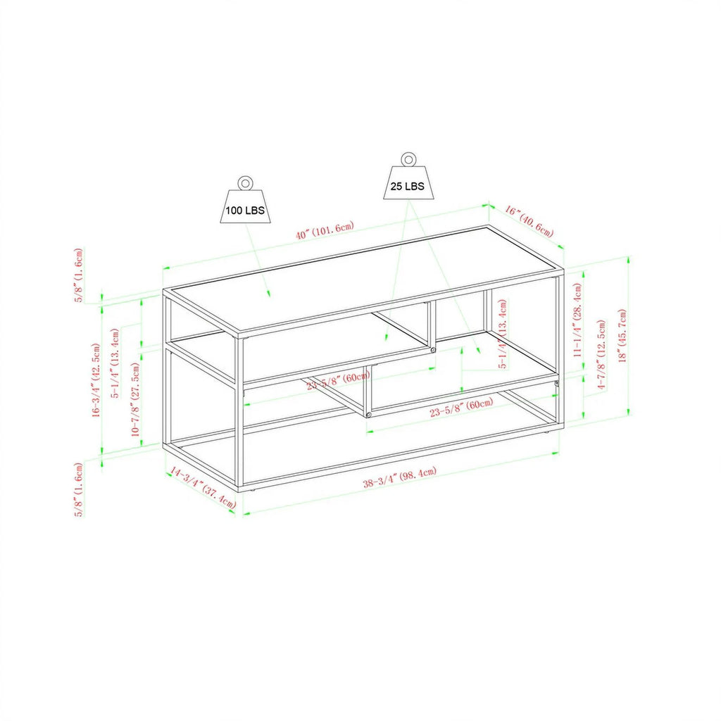 40" Metal and Wood TV Stand T50582