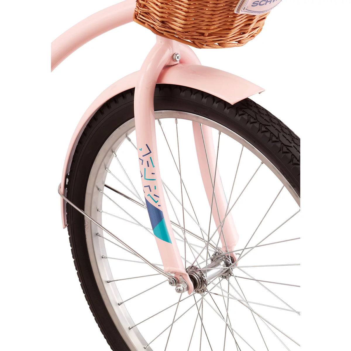 Pink 24-Inch Single Speed Cruiser Bike D45673