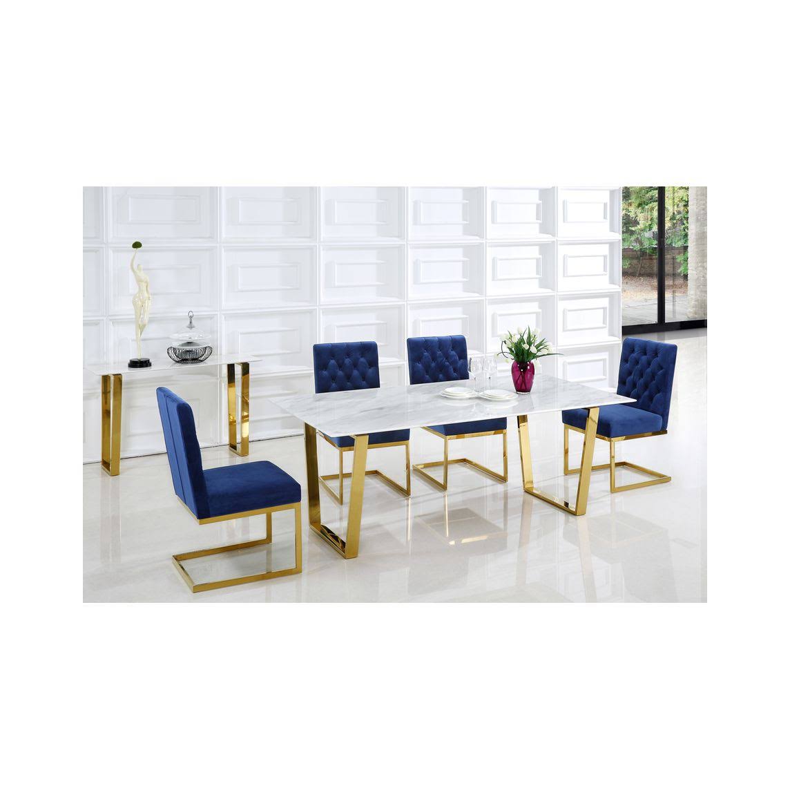 Navy Velvet Dining Chair, Set of 2 E4178