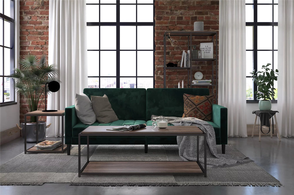 Green Velvet Futon B650618