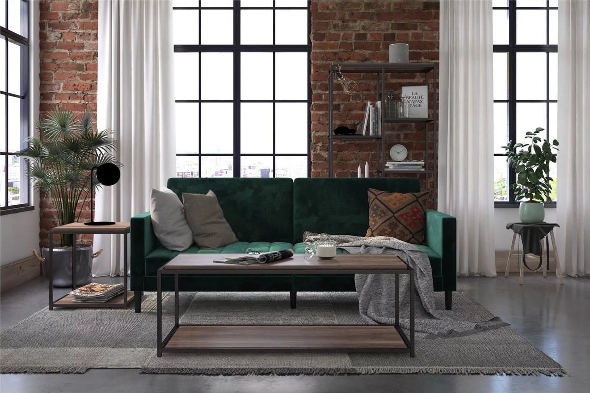 Green Velvet Futon B650618