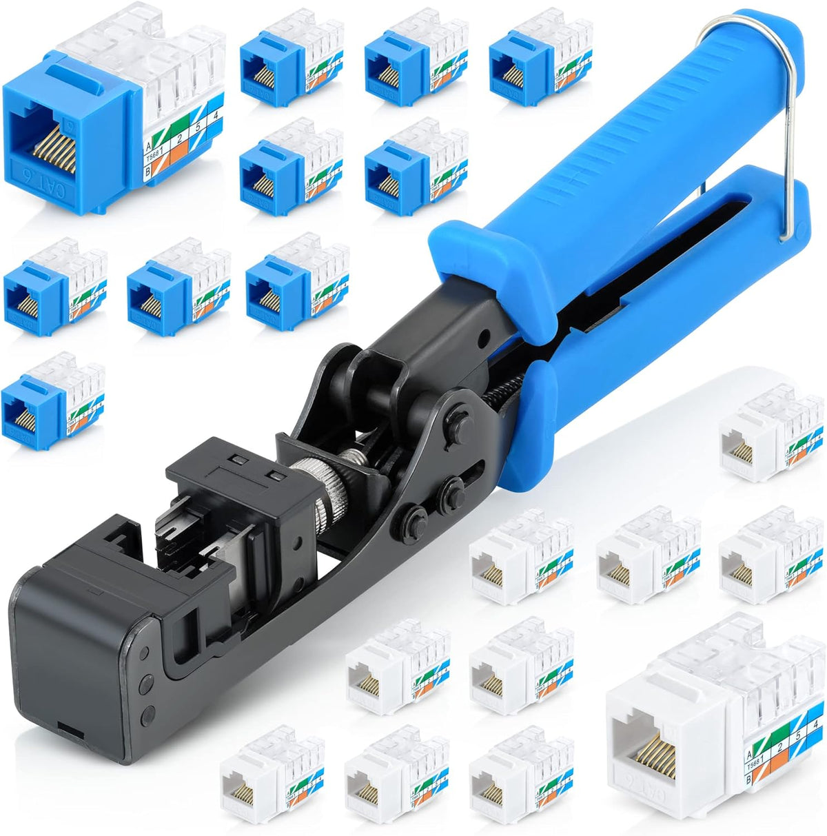 Speed Termination Tool Kit with 20 Cat6/5e Keystone Jacks N881