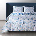 Ocean Blue Cotton Percale Reversible Duvet Cover Set S3522