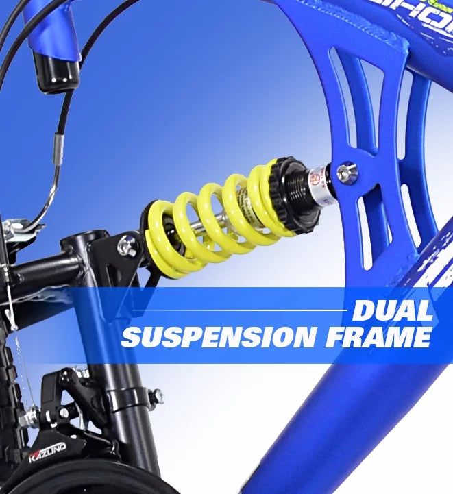 Blue 29 in. Dual Suspension Mountain Bike L1246
