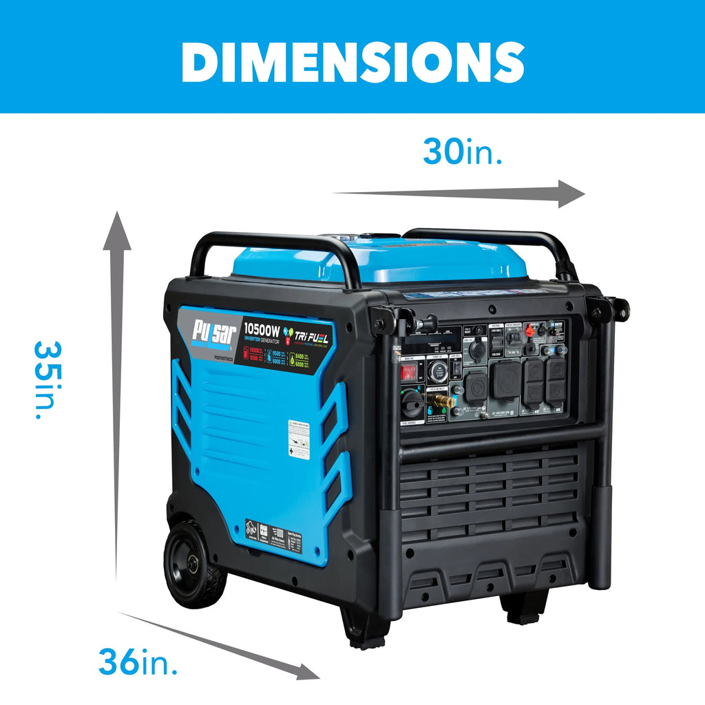 10,500-Watt Tri-Fuel Portable Inverter Generator P84699